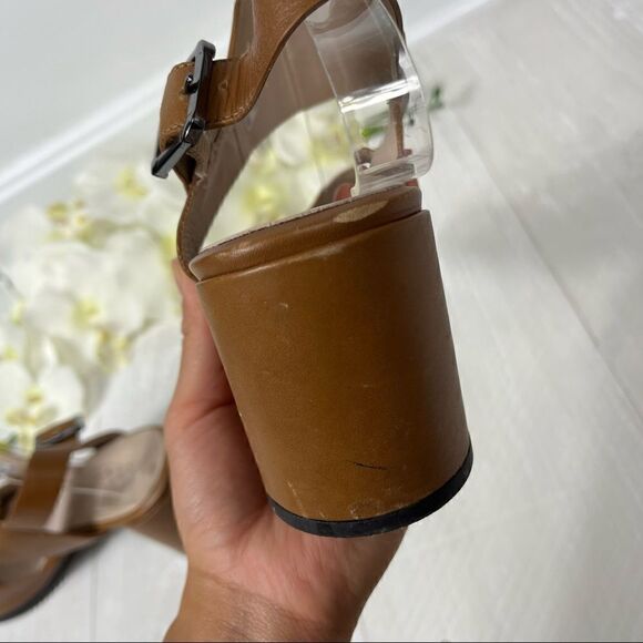 Ecco Womens sandals size 10 Block heel Leather - Picture 8 of 9